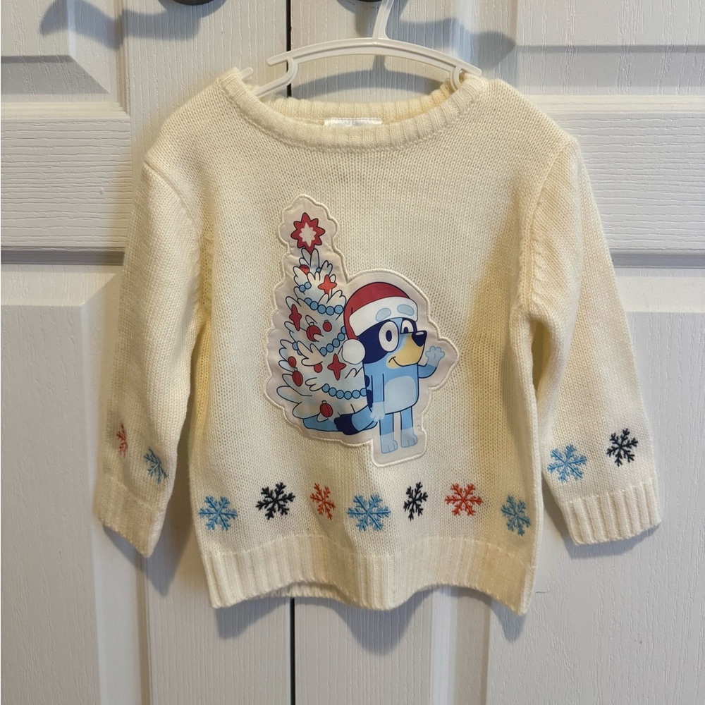Bluey Cream Knit holiday Sweater